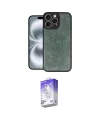 ieg™ iPhone 16 Pro Kılıf Kıvılcım Işık Serisi - Siyah Bilvis 5in1 3D Magic Cam Ekran Koruyucu