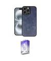 ieg™ iPhone 16 Pro Kılıf Kıvılcım Işık Serisi - Siyah Bilvis 5in1 3D Magic Cam Ekran Koruyucu
