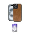 ieg™ iPhone 16 Pro Kılıf Kıvılcım Işık Serisi - Siyah Bilvis 5in1 3D Magic Cam Ekran Koruyucu
