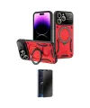 ieg™ iPhone 16 Pro Kılıf Kıvılcım Modern Serisi - Siyah 3D Antistatik Hayalet Cam Ekran Koruyucu