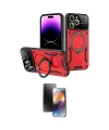 ieg™ iPhone 16 Pro Kılıf Kıvılcım Modern Serisi - Siyah 3D Antistatik Mat Seramik Nano Ekran Koruyucu