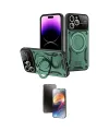 ieg™ iPhone 16 Pro Kılıf Kıvılcım Modern Serisi - Siyah 3D Antistatik Mat Seramik Nano Ekran Koruyucu