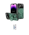 ieg™ iPhone 16 Pro Kılıf Kıvılcım Modern Serisi - Siyah Bilvis 0.18mm Plus Cam Ekran Koruyucu