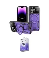 ieg™ iPhone 16 Pro Kılıf Kıvılcım Modern Serisi - Siyah Bilvis 5in1 5D Magic Hayalet Cam Ekran Koruyucu