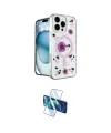 ieg™ iPhone 16 Pro Kılıf Kozmos Doku - Siyah 3D Antistatik Cam Ekran Koruyucu
