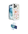 ieg™ iPhone 16 Pro Kılıf Kozmos Doku - Siyah 3D Antistatik Cam Ekran Koruyucu