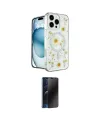 ieg™ iPhone 16 Pro Kılıf Kozmos Doku - Siyah 3D Antistatik Hayalet Cam Ekran Koruyucu