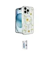 ieg™ iPhone 16 Pro Kılıf Kozmos Doku - Siyah Bilvis 0.18mm Plus Cam Ekran Koruyucu