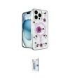 ieg™ iPhone 16 Pro Kılıf Kozmos Doku - Siyah Bilvis 0.18mm Plus Cam Ekran Koruyucu