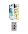 ieg™ iPhone 16 Pro Kılıf Kozmos Doku - Siyah Bilvis 3D Mat Cam Ekran Koruyucu