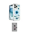 ieg™ iPhone 16 Pro Kılıf Kozmos Doku - Siyah Bilvis 3D Mat Cam Ekran Koruyucu