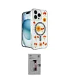 ieg™ iPhone 16 Pro Kılıf Kozmos Doku - Siyah Bilvis 3D Mat Cam Ekran Koruyucu