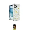 ieg™ iPhone 16 Pro Kılıf Kozmos Doku - Siyah Buffer Cam Ekran Koruyucu