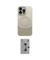 ieg™ iPhone 16 Pro Kılıf Kozmos Form Özel Seri - Siyah Bilvis 3D Mat Cam Ekran Koruyucu