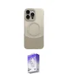 ieg™ iPhone 16 Pro Kılıf Kozmos Form Özel Seri - Siyah Bilvis 5in1 3D Magic Cam Ekran Koruyucu