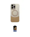 ieg™ iPhone 16 Pro Kılıf Kozmos Form Özel Seri - Siyah Buffer Hayalet Cam Ekran Koruyucu