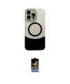 ieg™ iPhone 16 Pro Kılıf Kozmos Form Özel Seri - Siyah Buffer Hayalet Cam Ekran Koruyucu