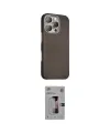 ieg™ iPhone 16 Pro Kılıf Kozmos Klasik Prime - Siyah Bilvis 3D Mat Cam Ekran Koruyucu