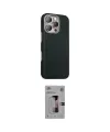 ieg™ iPhone 16 Pro Kılıf Kozmos Klasik Prime - Siyah Bilvis 3D Mat Cam Ekran Koruyucu