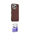 ieg™ iPhone 16 Pro Kılıf Kozmos Klasik Prime - Siyah Bilvis 5in1 5D Magic Hayalet Cam Ekran Koruyucu