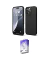 ieg™ iPhone 16 Pro Kılıf Kozmos Yansıma Özel Seri - Siyah Bilvis 5in1 3D Magic Cam Ekran Koruyucu