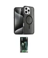 ieg™ iPhone 16 Pro Kılıf Nova Asil Prime - Siyah 360 Mat Full Body Arka Koruyucu
