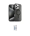 ieg™ iPhone 16 Pro Kılıf Nova Asil Prime - Siyah Bilvis 0.18mm Plus Cam Ekran Koruyucu