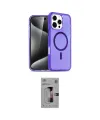 ieg™ iPhone 16 Pro Kılıf Nova Asil Prime - Siyah Bilvis 3D Mat Cam Ekran Koruyucu