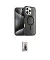 ieg™ iPhone 16 Pro Kılıf Nova Asil Prime - Siyah Bilvis Hayalet Cam Ekran Koruyucu