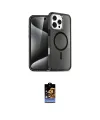 ieg™ iPhone 16 Pro Kılıf Nova Asil Prime - Siyah Buffer Hayalet Cam Ekran Koruyucu