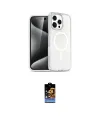 ieg™ iPhone 16 Pro Kılıf Nova Asil Prime - Siyah Buffer Hayalet Cam Ekran Koruyucu