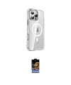 ieg™ iPhone 16 Pro Kılıf Nova Doku - Siyah Buffer Hayalet Cam Ekran Koruyucu