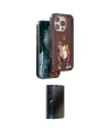 ieg™ iPhone 16 Pro Kılıf Nova Form Koleksiyonu - Siyah 3D Antistatik Hayalet Cam Ekran Koruyucu