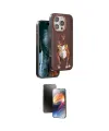 ieg™ iPhone 16 Pro Kılıf Nova Form Koleksiyonu - Siyah 3D Antistatik Mat Seramik Nano Ekran Koruyucu