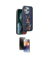 ieg™ iPhone 16 Pro Kılıf Nova Form Koleksiyonu - Siyah 3D Antistatik Mat Seramik Nano Ekran Koruyucu