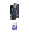 ieg™ iPhone 16 Pro Kılıf Nova Form Koleksiyonu - Siyah Bilvis 5in1 5D Magic Hayalet Cam Ekran Koruyucu