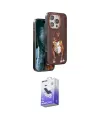ieg™ iPhone 16 Pro Kılıf Nova Form Koleksiyonu - Siyah Bilvis 5in1 5D Magic Hayalet Cam Ekran Koruyucu