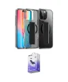 ieg™ iPhone 16 Pro Kılıf Nova Işık Koleksiyonu - Siyah Bilvis 5in1 5D Magic Hayalet Cam Ekran Koruyucu