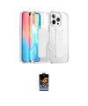 ieg™ iPhone 16 Pro Kılıf Nova Işık Koleksiyonu - Siyah Buffer Hayalet Cam Ekran Koruyucu