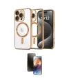ieg™ iPhone 16 Pro Kılıf Nova Işık Özel Seri - Siyah 3D Antistatik Mat Seramik Nano Ekran Koruyucu
