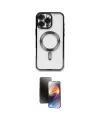 ieg™ iPhone 16 Pro Kılıf Nova Işık Özel Seri - Siyah 3D Antistatik Mat Seramik Nano Ekran Koruyucu