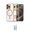 ieg™ iPhone 16 Pro Kılıf Nova Işık Özel Seri - Siyah Bilvis 0.18mm Plus Cam Ekran Koruyucu