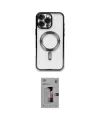ieg™ iPhone 16 Pro Kılıf Nova Işık Özel Seri - Siyah Bilvis 3D Mat Cam Ekran Koruyucu