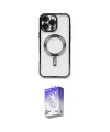 ieg™ iPhone 16 Pro Kılıf Nova Işık Özel Seri - Siyah Bilvis 5in1 3D Magic Cam Ekran Koruyucu