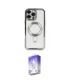 ieg™ iPhone 16 Pro Kılıf Nova Işık Özel Seri - Siyah Bilvis 5in1 3D Magic Cam Ekran Koruyucu