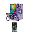 ieg™ iPhone 16 Pro Kılıf Nova Minimal Serisi - Siyah 360 Mat Full Body Arka Koruyucu