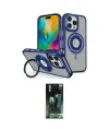 ieg™ iPhone 16 Pro Kılıf Nova Minimal Serisi - Siyah 360 Mat Full Body Arka Koruyucu
