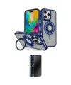 ieg™ iPhone 16 Pro Kılıf Nova Minimal Serisi - Siyah 3D Antistatik Hayalet Cam Ekran Koruyucu