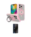ieg™ iPhone 16 Pro Kılıf Nova Minimal Serisi - Siyah 3D Antistatik Hayalet Cam Ekran Koruyucu