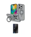 ieg™ iPhone 16 Pro Kılıf Nova Minimal Serisi - Siyah 3D Antistatik Hayalet Cam Ekran Koruyucu